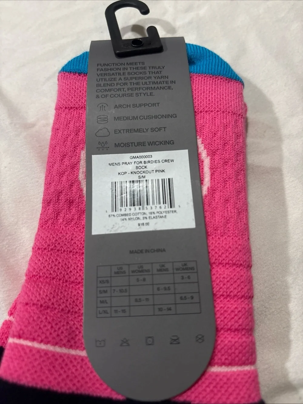 G/FORE Low-Cut Performance Socks in Pink, Black & Blue